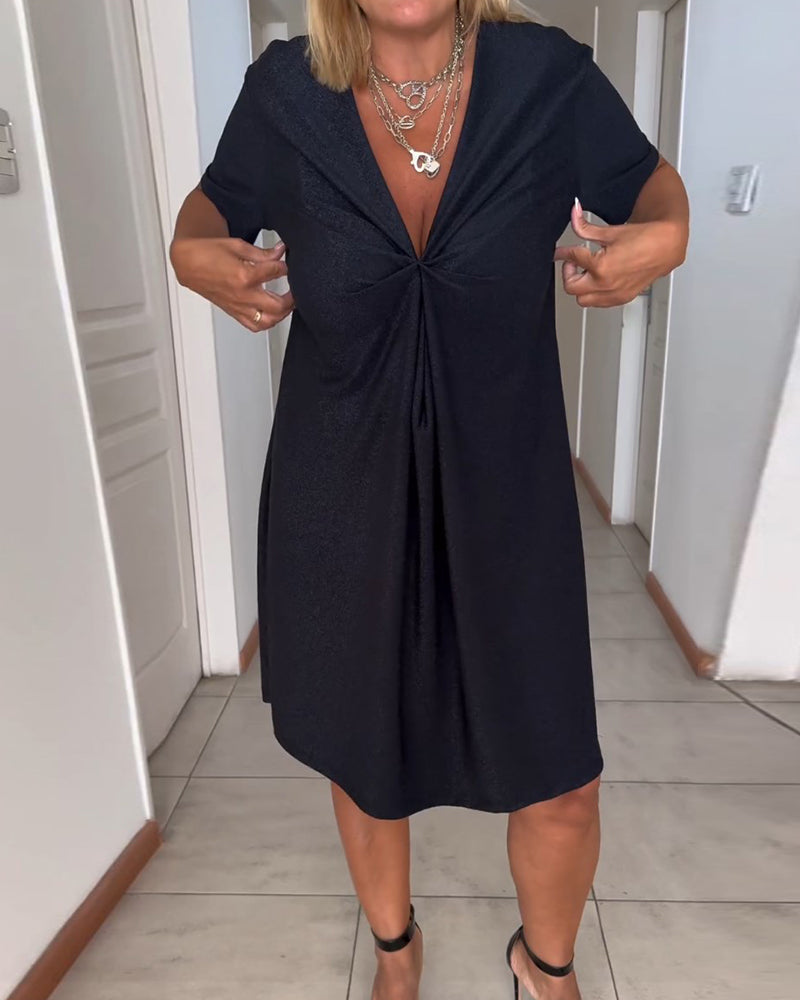 Talia - Twisted V-Neck Dress