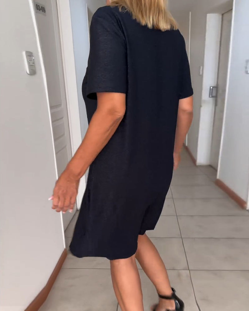 Talia - Twisted V-Neck Dress