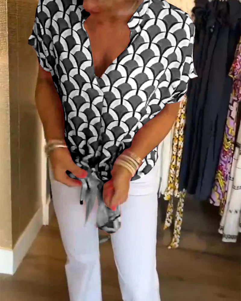 Leontine | Geometric Blouse
