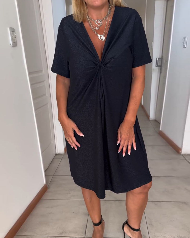 Talia - Twisted V-Neck Dress