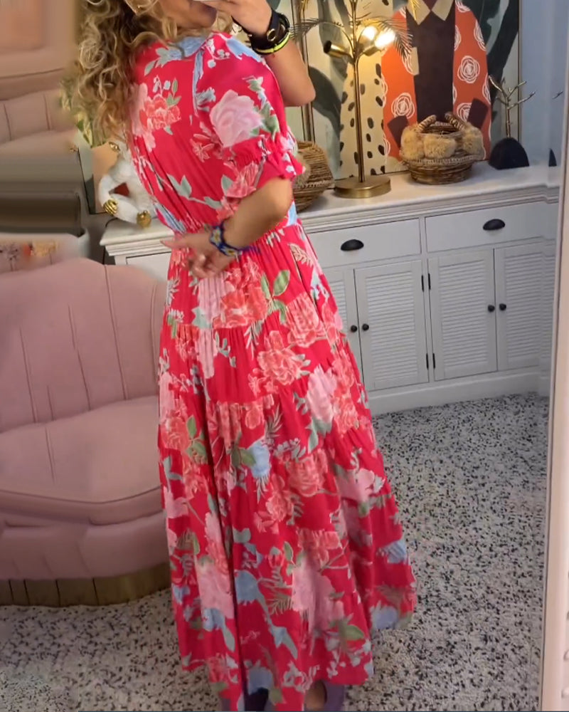 Tessa - Floral Print Dress w/ Pockets