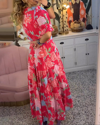 Tessa - Floral Print Dress w/ Pockets