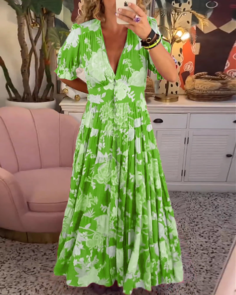 Tessa - Floral Print Dress w/ Pockets