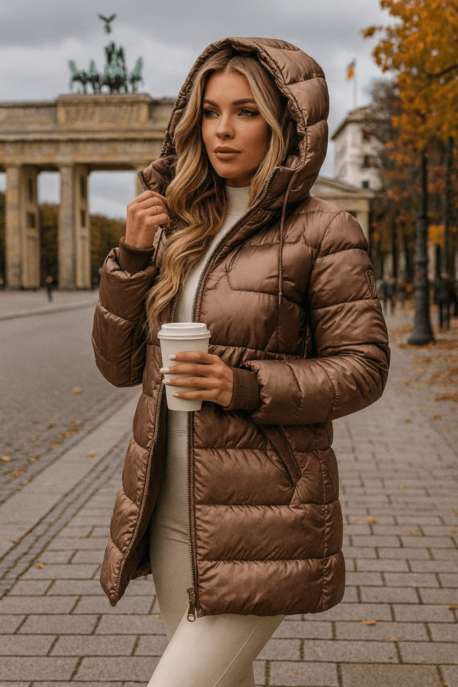 Lina | Warm Quilted Jacket with Hood