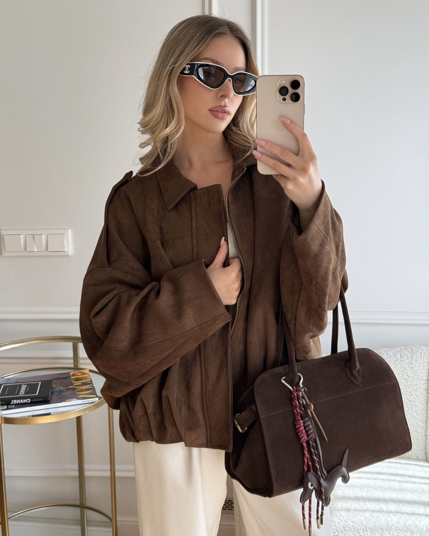 Maven Suede Bomber Jacket
