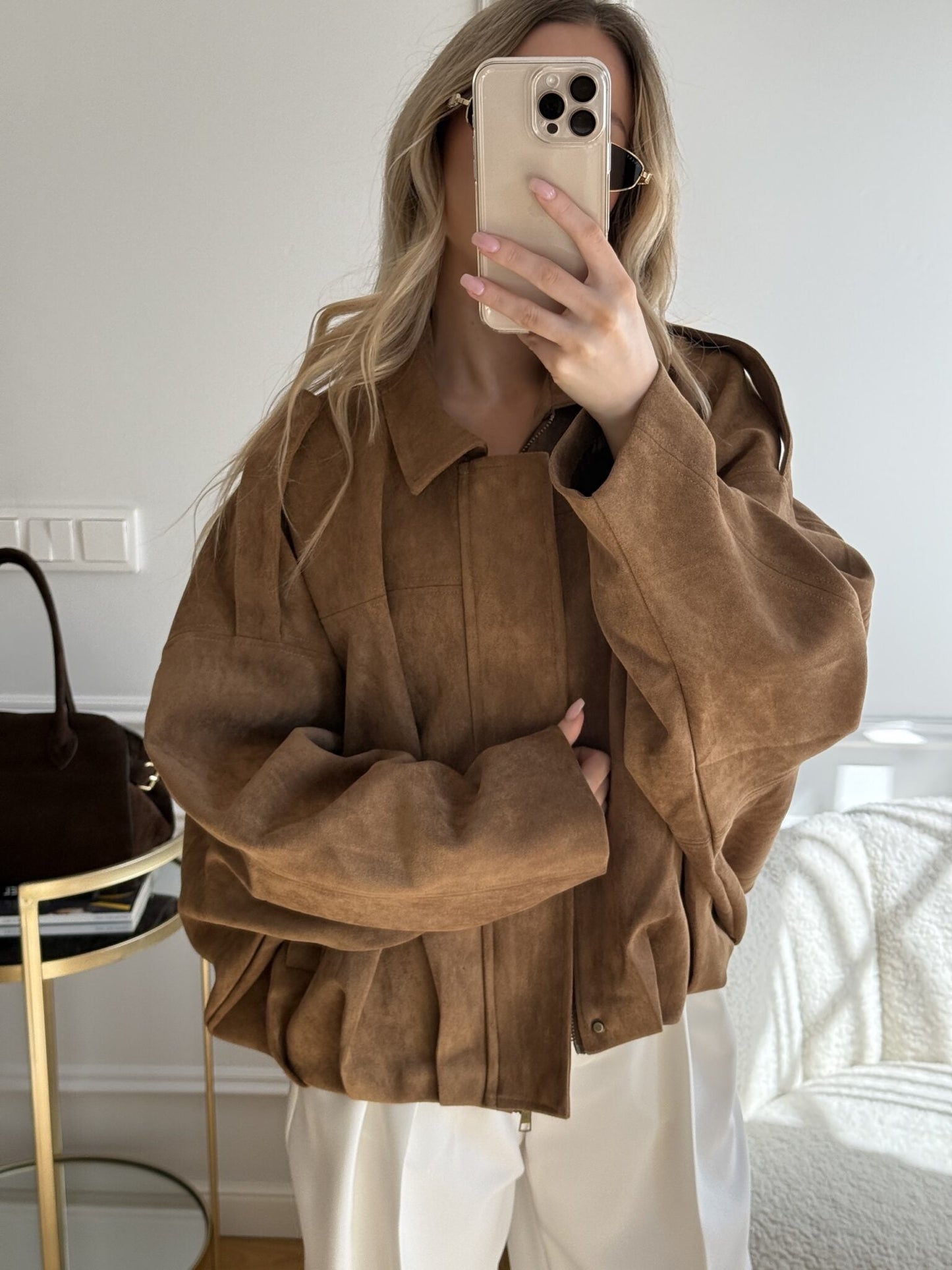 Maven Suede Bomber Jacket