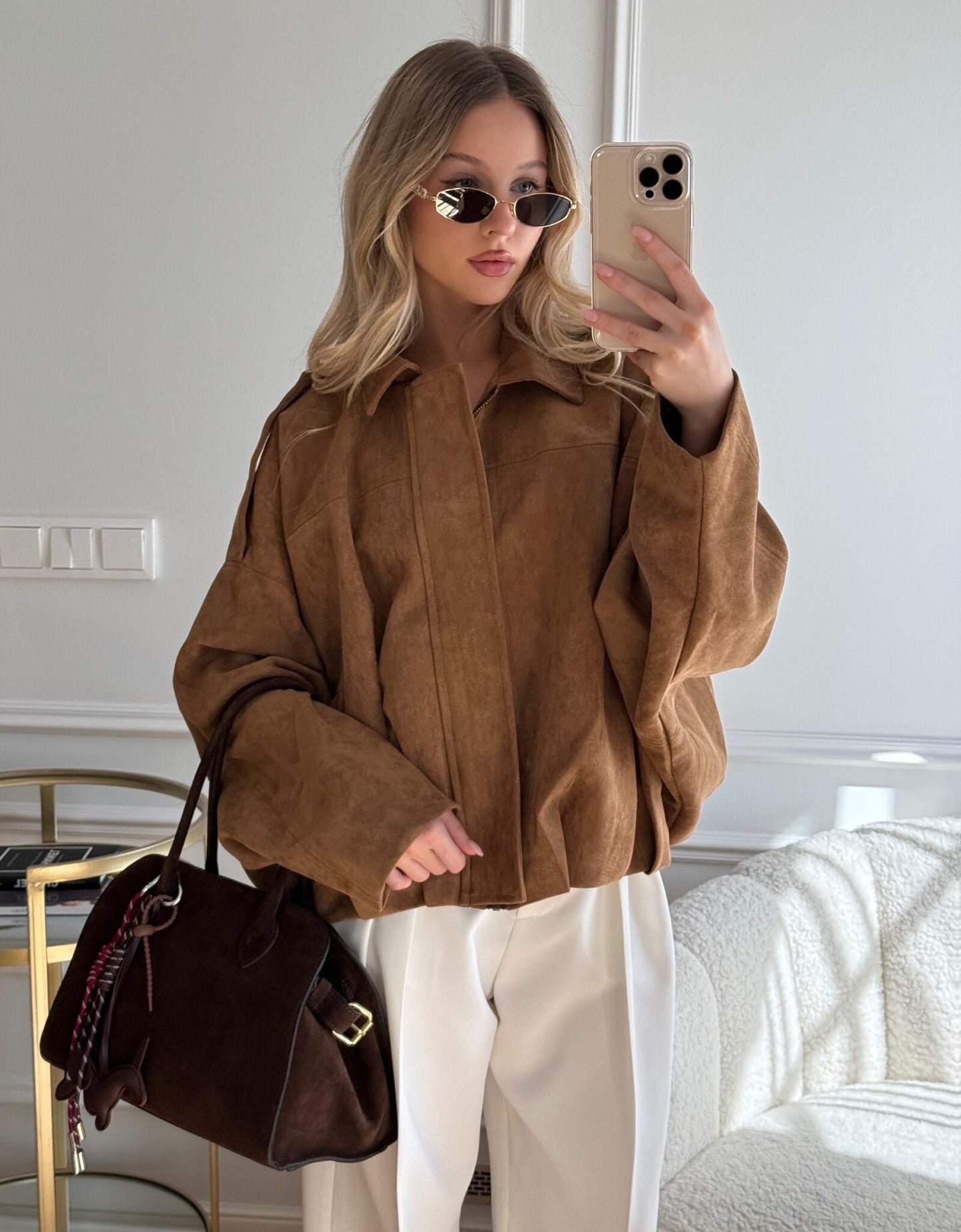 Maven Suede Bomber Jacket