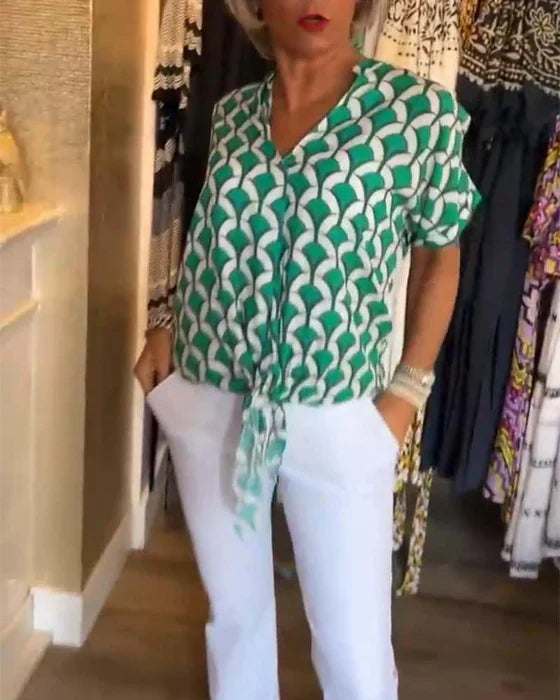 Leontine | Geometric Blouse