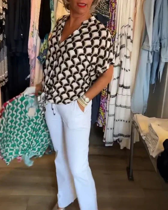 Leontine | Geometric Blouse