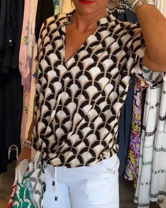 Leontine | Geometric Blouse